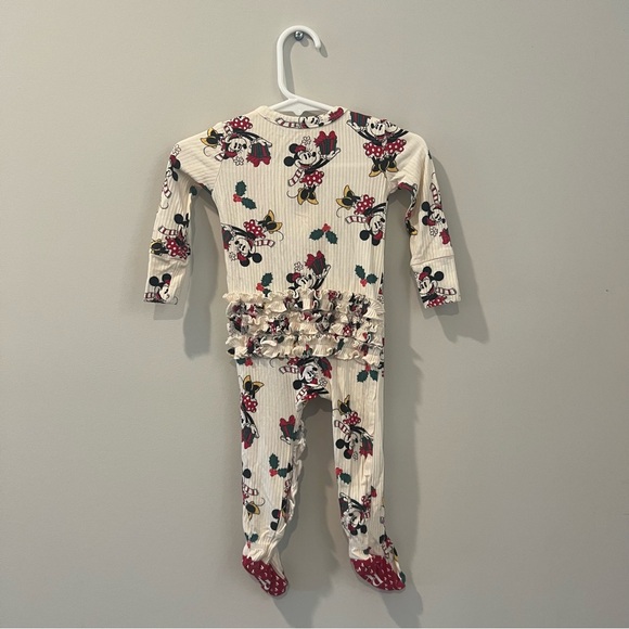 Posh Peanut Disney Minnie Mouse Holiday Ruffled Footie - Picture 2 of 5